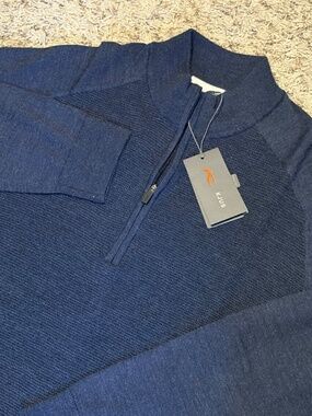 KJUS Golf Pullover Therma Yarn Half Zip Sweater Mens L Merino Wool Blend $249